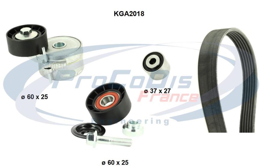 Kit de courroie d'accessoire PROCODIS FRANCE ref. KGA2018