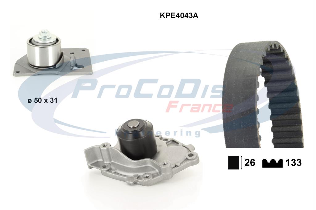 Pompe à eau + kit de courroie de distribution PROCODIS FRANCE KPE4043A