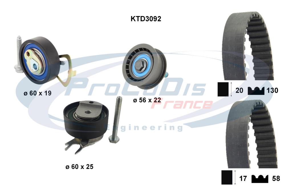 Kit de distribution PROCODIS FRANCE ref. KTD3092