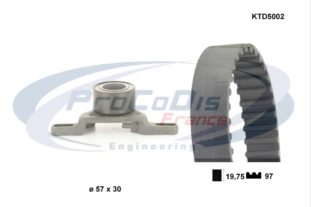 Kit de distribution (Kit courroie de distribution) PROCODIS FRANCE ref. KTD5002