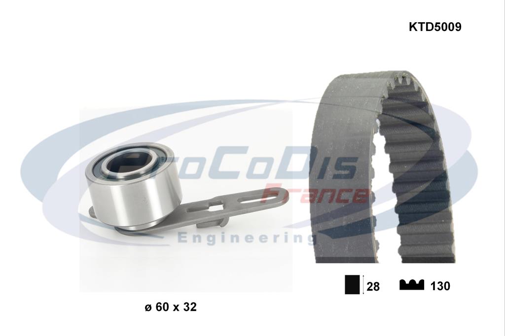 Kit de distribution (Kit courroie de distribution) PROCODIS FRANCE ref. KTD5009