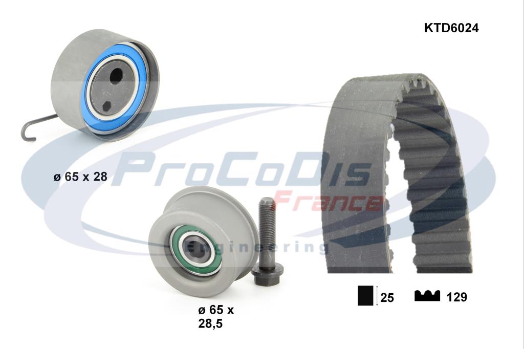 Kit de distribution (Kit courroie de distribution) PROCODIS FRANCE ref. KTD6024