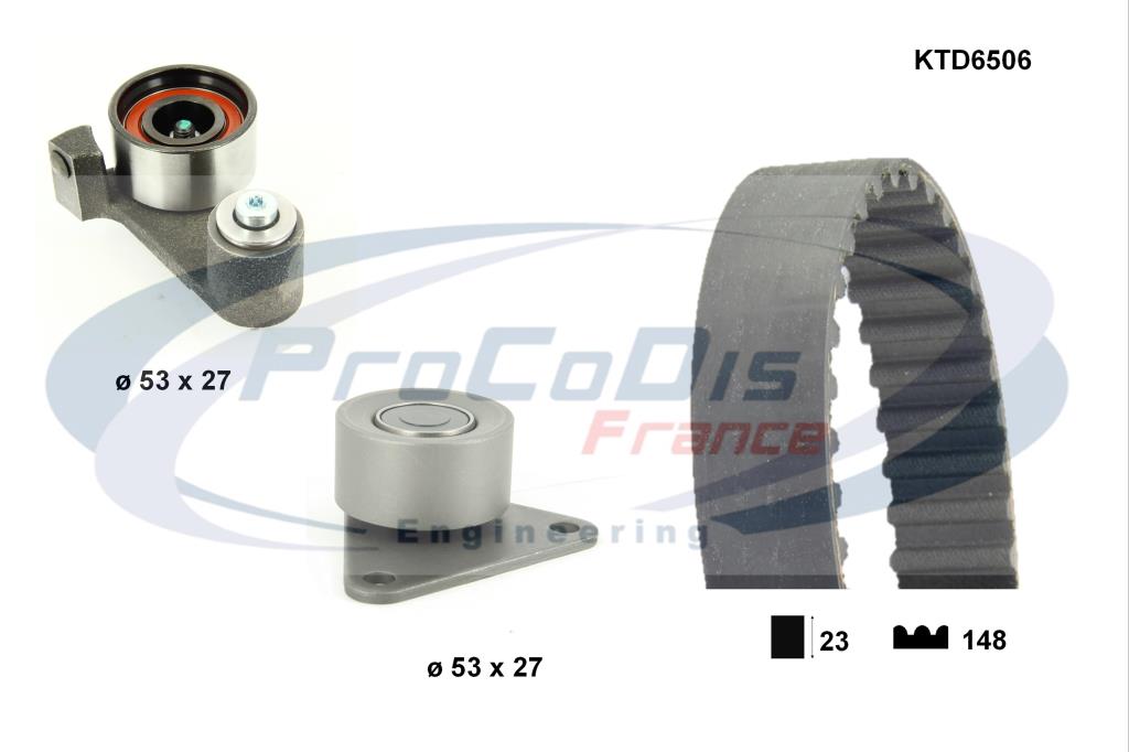 Kit de distribution (Kit courroie de distribution) PROCODIS FRANCE ref. KTD6506