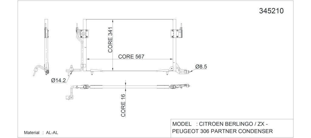 Condensador, aire acondicionado KALE ref. 345210