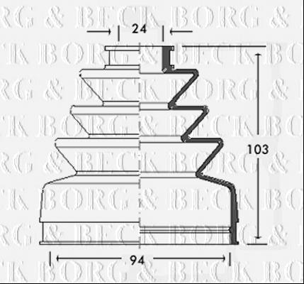 Soufflet de cardan BORG & BECK ref. BCB2429