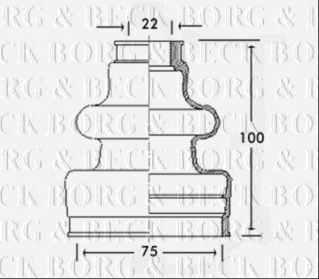 Soufflet de cardan BORG & BECK ref. BCB2495