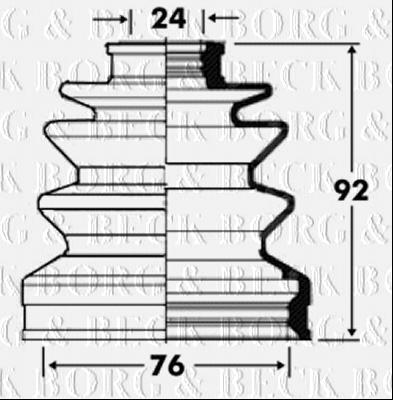 Soufflet de cardan BORG & BECK ref. BCB2815