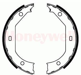 Jeu de mâchoires de frein à main (Mâchoire de frein à main) BENDIX 362402B