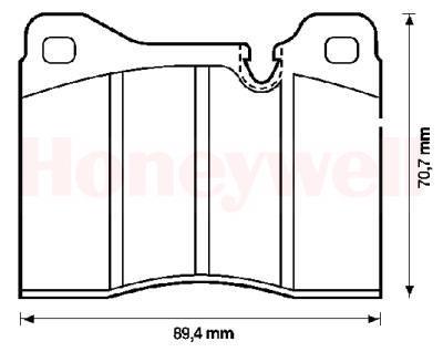 Jeu de 4 plaquettes de frein BENDIX 571260B
