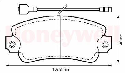 Jeu de 4 plaquettes de frein BENDIX 571285B