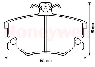 Jeu de 4 plaquettes de frein BENDIX 571309B