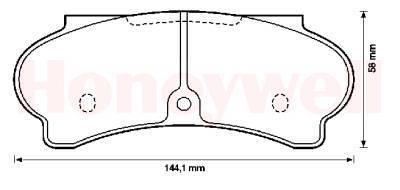 Jeu de 4 plaquettes de frein BENDIX 571340B