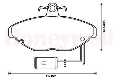 Jeu de 4 plaquettes de frein BENDIX 571401B