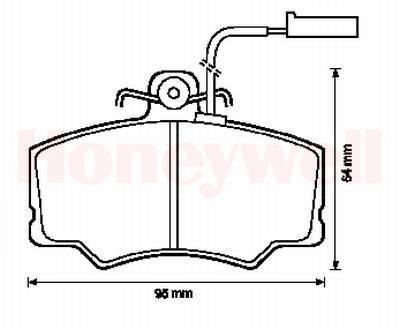 Jeu de 4 plaquettes de frein BENDIX 571433B