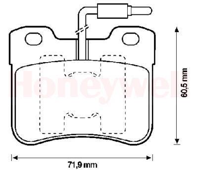 Jeu de 4 plaquettes de frein BENDIX 571473B