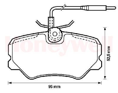 Jeu de 4 plaquettes de frein BENDIX 571510B