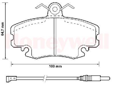 Jeu de 4 plaquettes de frein BENDIX 571526B