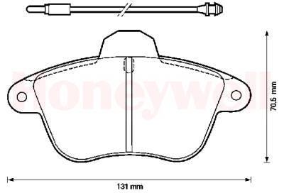 Jeu de 4 plaquettes de frein BENDIX 571741B