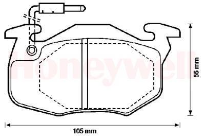 Jeu de 4 plaquettes de frein BENDIX 571743B