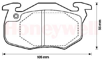 Jeu de 4 plaquettes de frein BENDIX 571911B