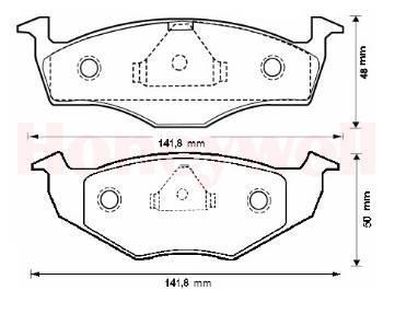 Jeu de 4 plaquettes de frein BENDIX 573040B