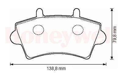 Jeu de 4 plaquettes de frein BENDIX 573107B