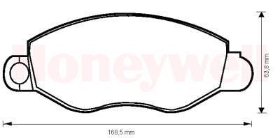 Jeu de 4 plaquettes de frein BENDIX 573110B