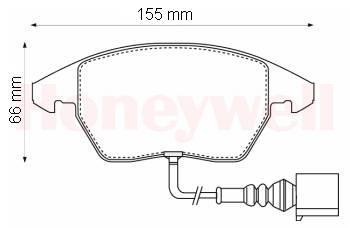 Jeu de 4 plaquettes de frein BENDIX 573128B