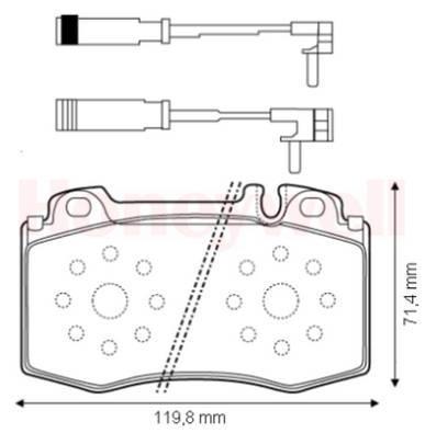 Jeu de 4 plaquettes de frein BENDIX 573152B