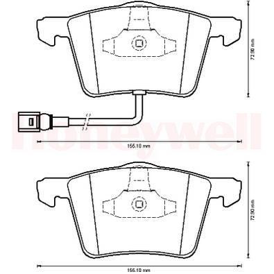 Jeu de 4 plaquettes de frein BENDIX 573197B