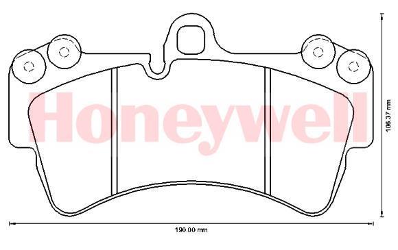 Jeu de 4 plaquettes de frein BENDIX 573282B