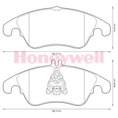 Jeu de 4 plaquettes de frein BENDIX 573291B