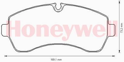 Jeu de 4 plaquettes de frein BENDIX 573509B