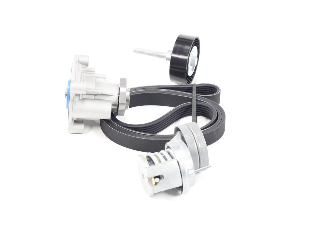 Bomba de agua + kit de correa poli V (Bomba de agua + kit correas de accesorios) SKF ref. VKMC 31047-2