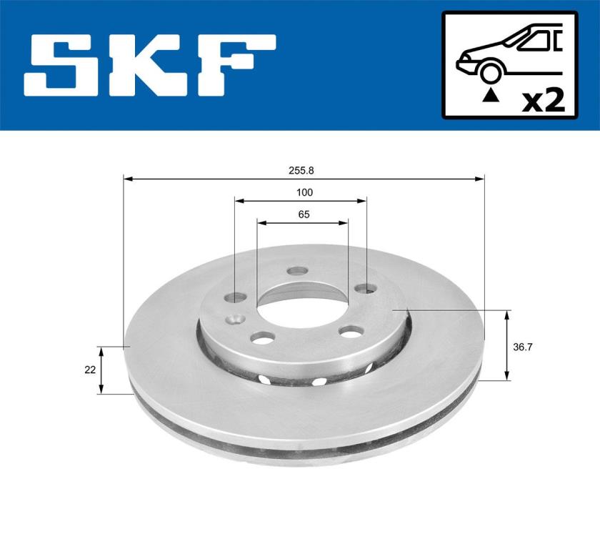 Disques de frein SKF ref. VKBD 80003 V2