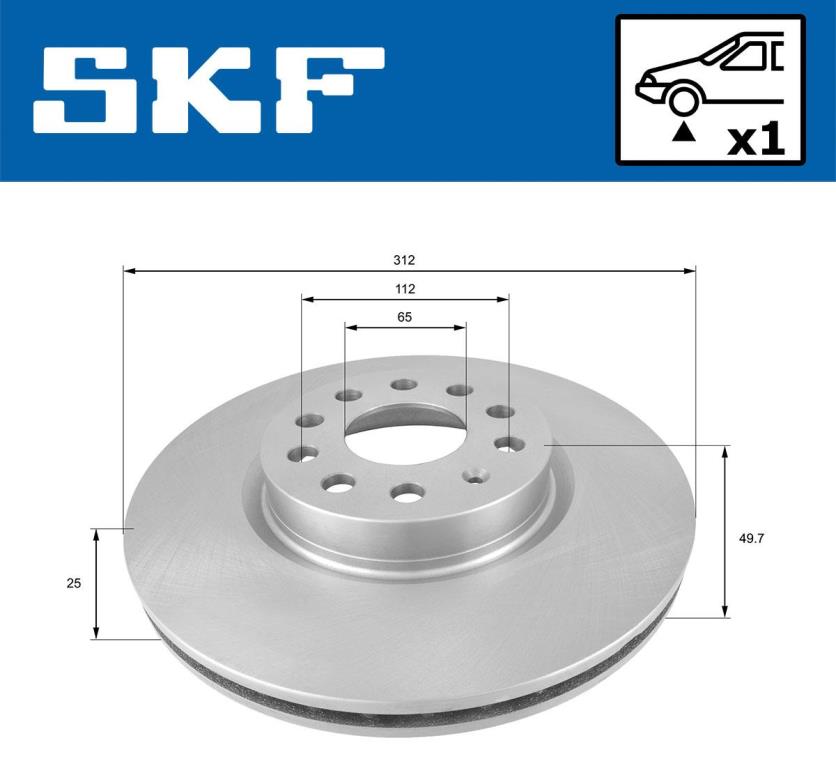 Discos de travão SKF ref. VKBD 80006 V1