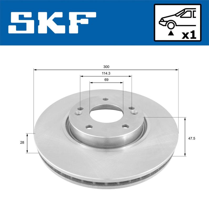 Discos de travão SKF ref. VKBD 80019 V1