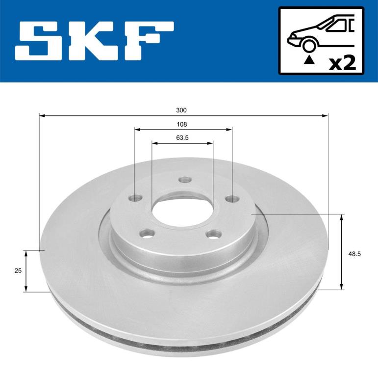 Discos de freno SKF ref. VKBD 80053 V2