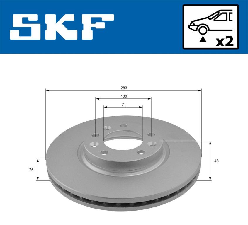 Discos de travão SKF ref. VKBD 80061 V2