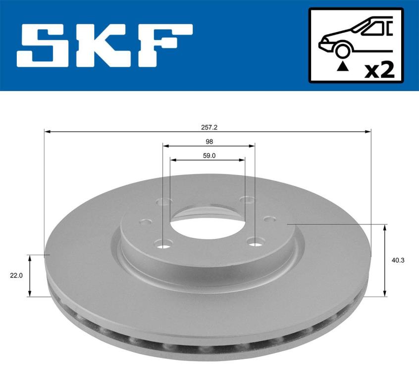 Discos de freno SKF ref. VKBD 80064 V2