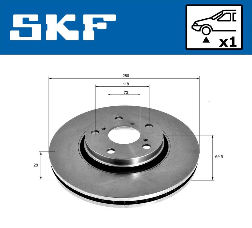 Disques de frein SKF ref. VKBD 80077 V1