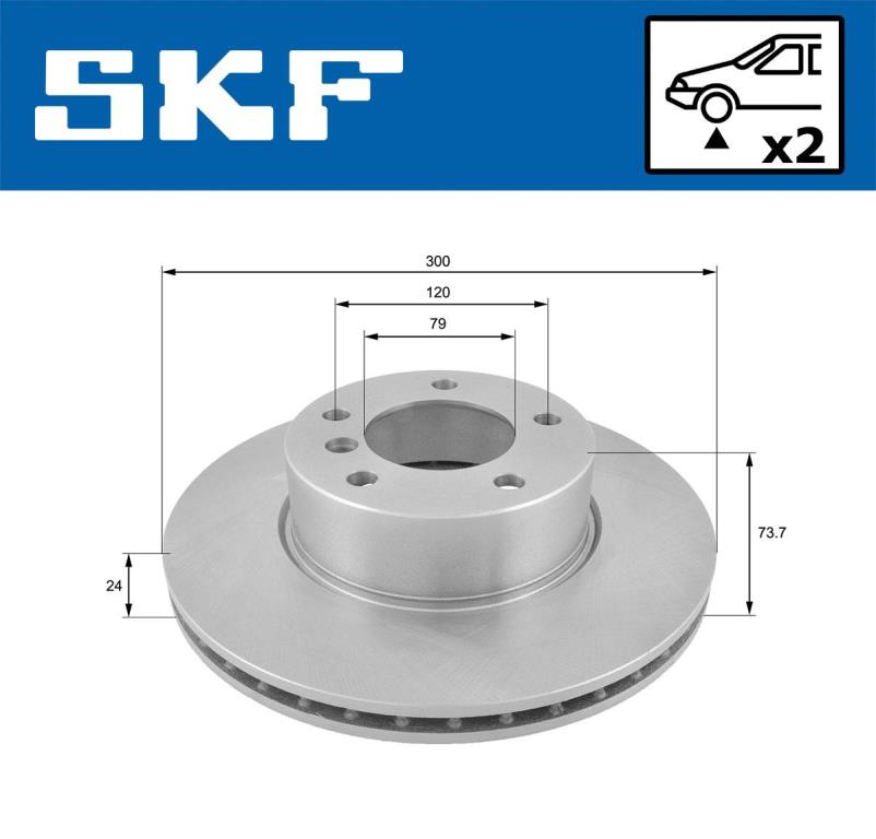 Discos de travão SKF ref. VKBD 80079 V2