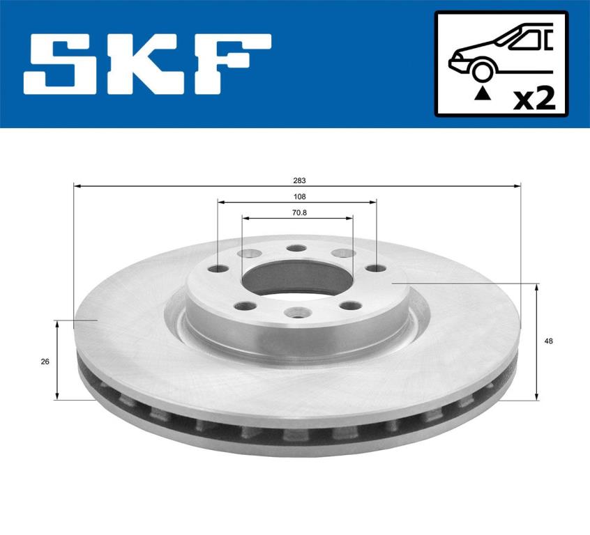 Disques de frein SKF ref. VKBD 80090 V2