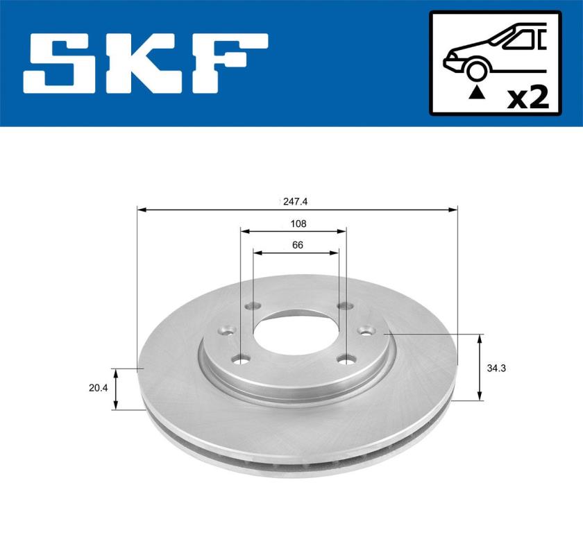 Discos de freno SKF ref. VKBD 80092 V2