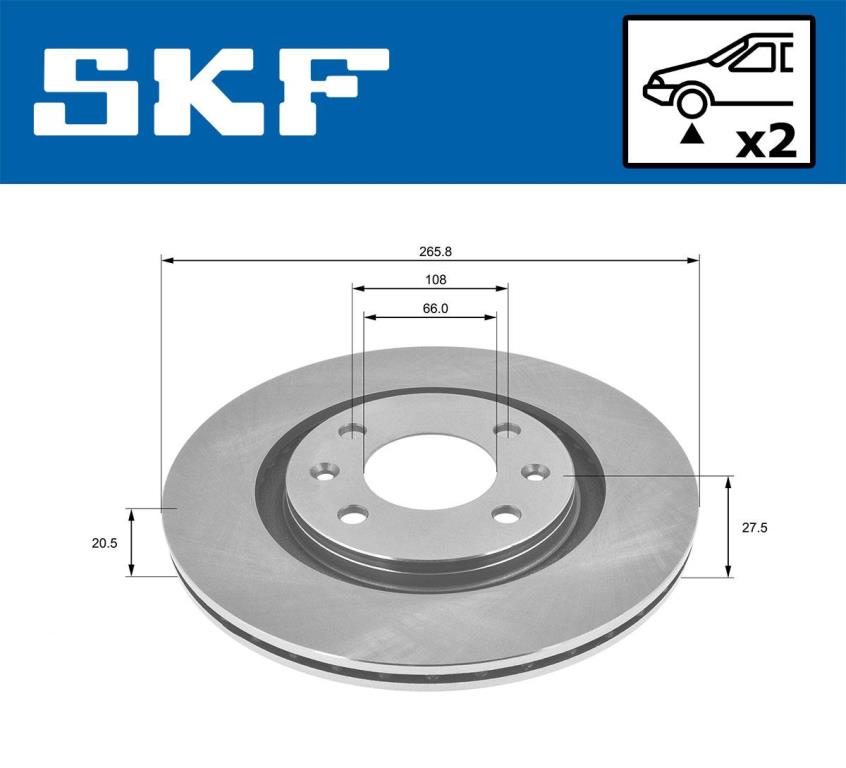 Disques de frein SKF ref. VKBD 80094 V2