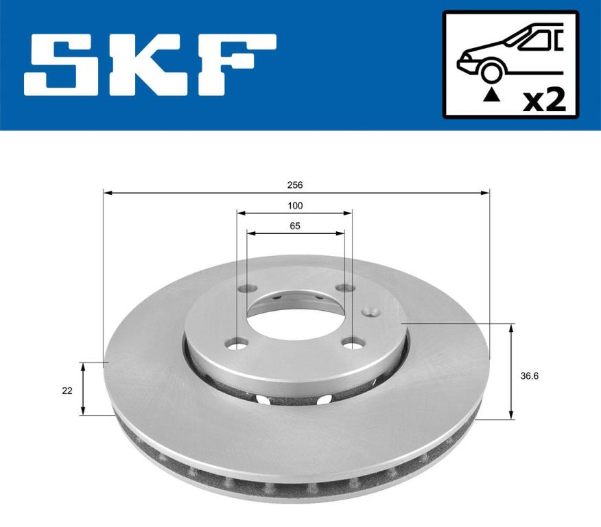 Discos de freno SKF ref. VKBD 80096 V2