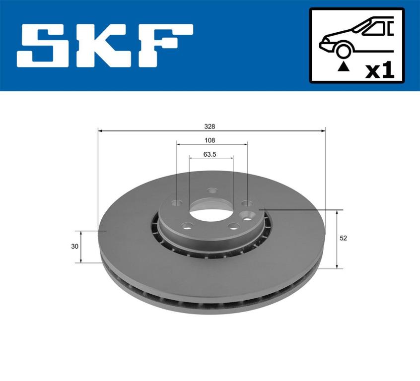 Disques de frein SKF ref. VKBD 80128 V1