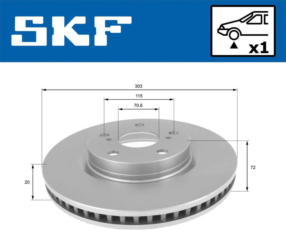 Disques de frein SKF ref. VKBD 80129 V1