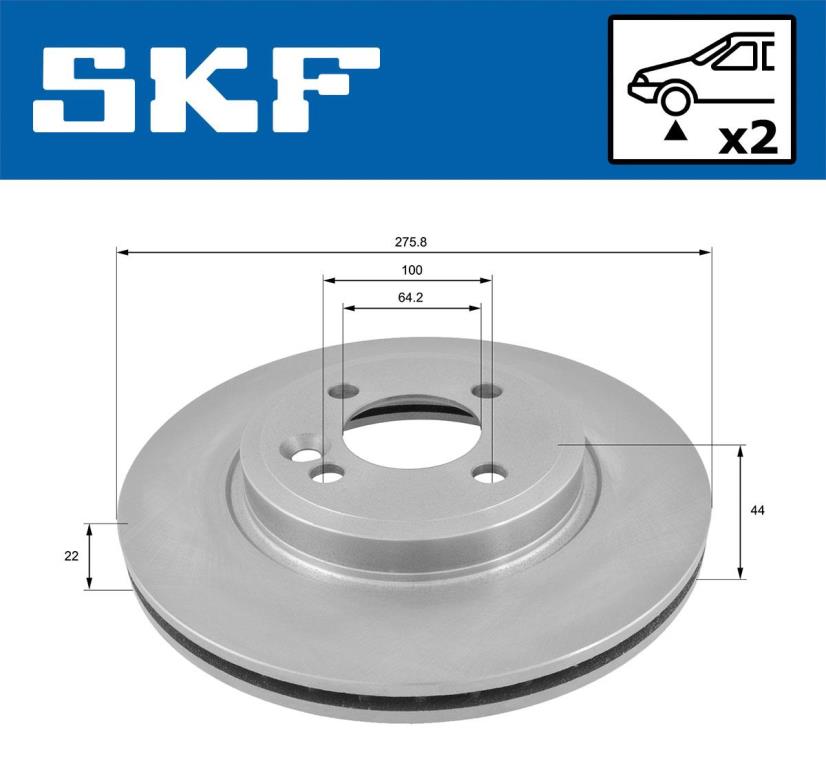 Disques de frein SKF ref. VKBD 80130 V2
