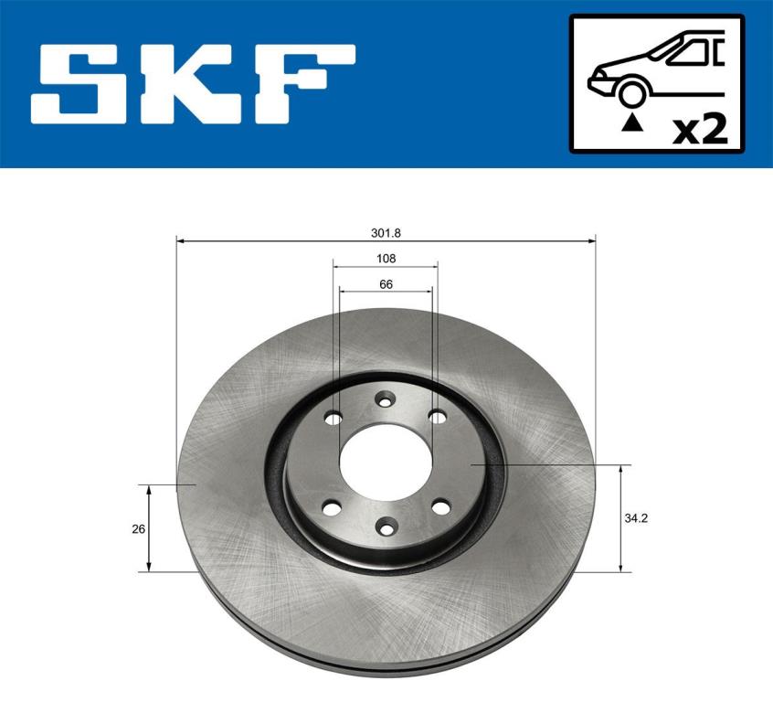 Discos de freno SKF ref. VKBD 80135 V2